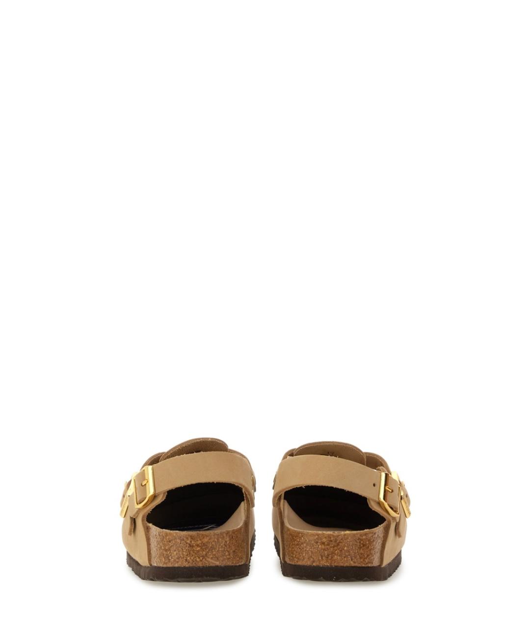 BIRKENSTOCK Бежевые кожаные сандалии, фото 3