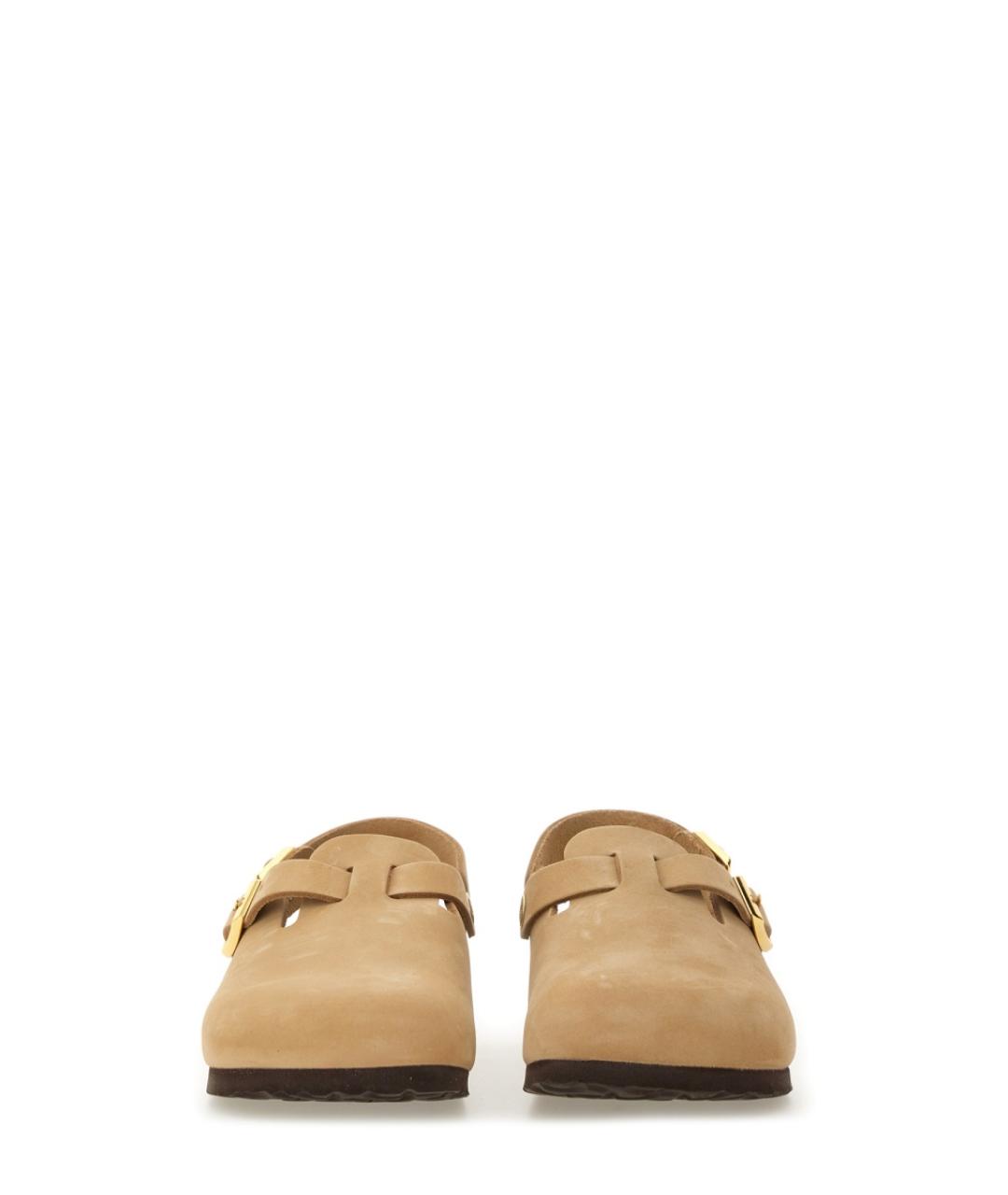 BIRKENSTOCK Бежевые кожаные сандалии, фото 4