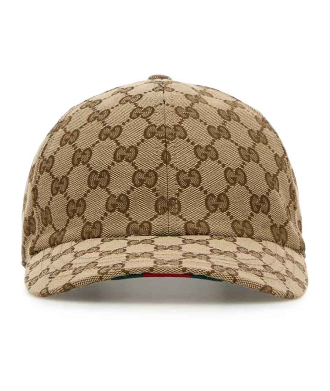 GUCCI Бежевая синтетическая кепка, фото 1