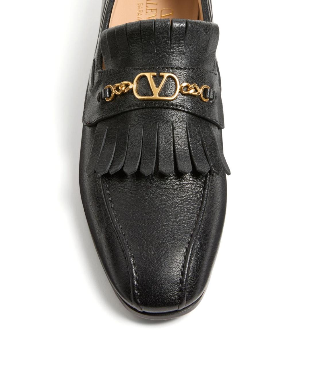 VALENTINO Черные кожаные лоферы, фото 2