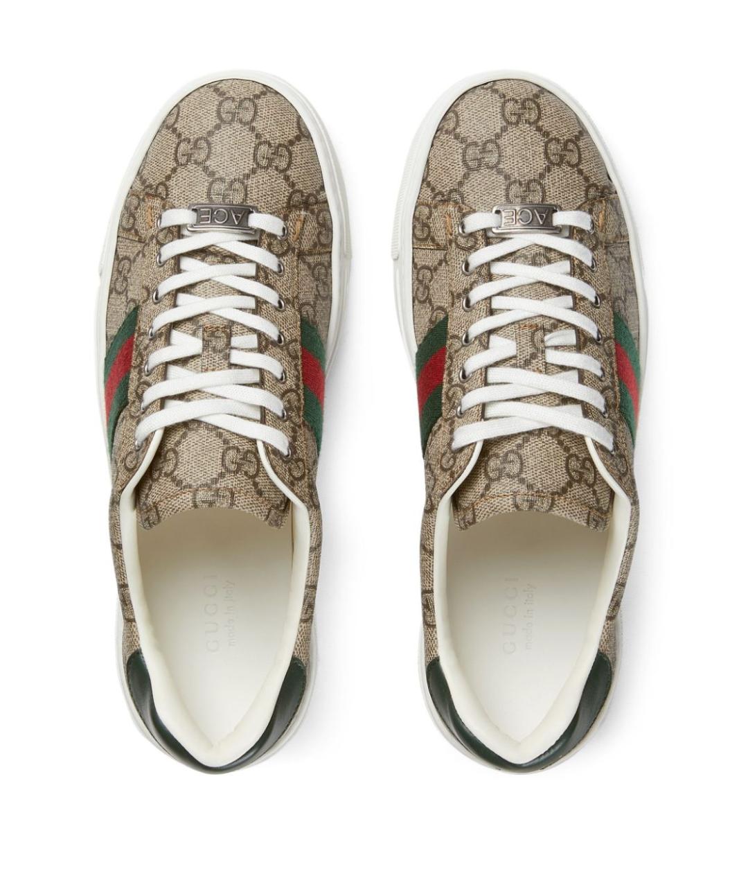 GUCCI Бежевые кеды, фото 5