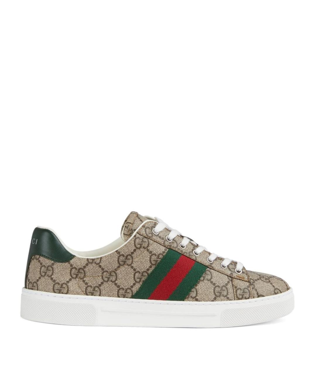 GUCCI Бежевые кеды, фото 1