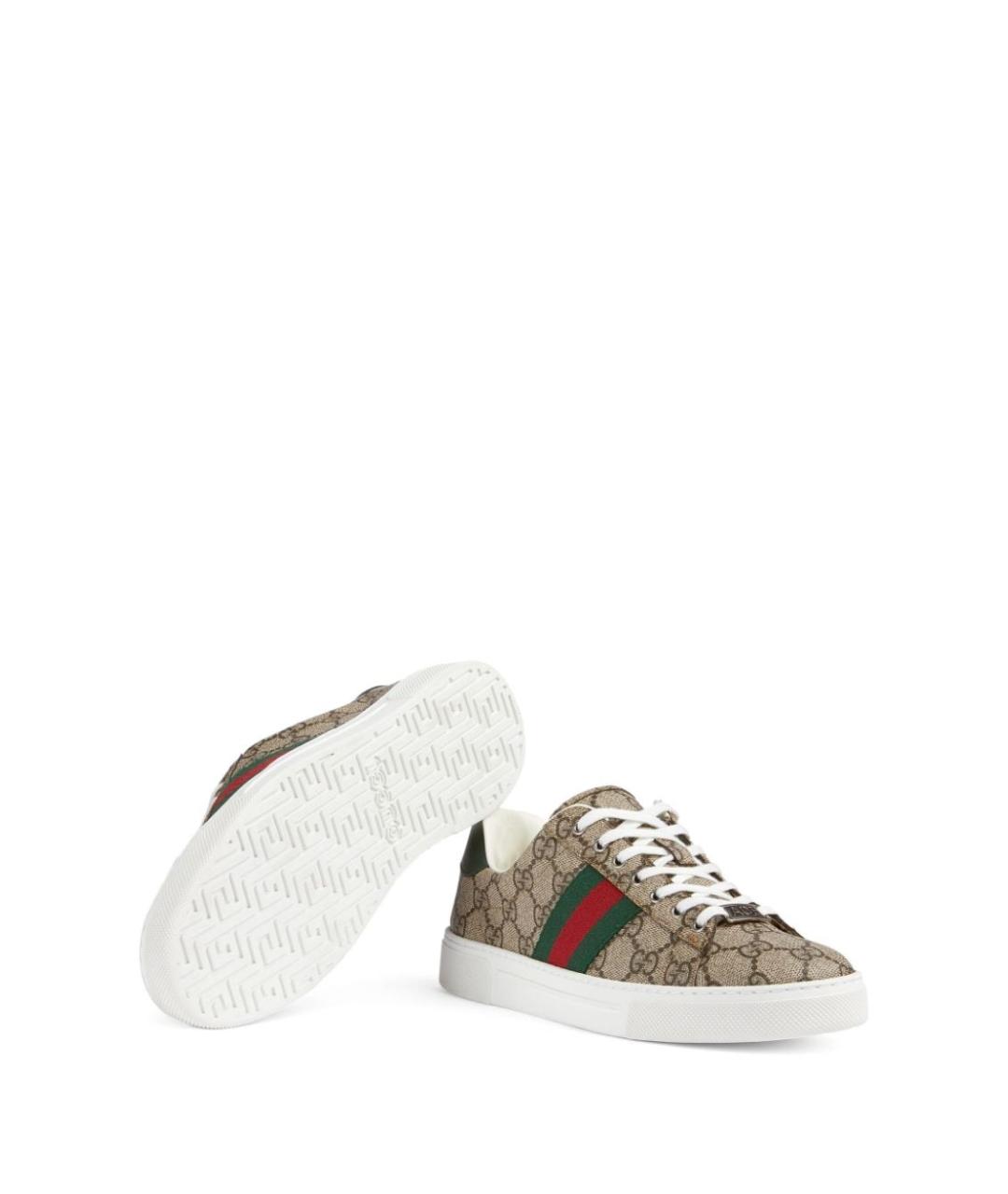 GUCCI Бежевые кеды, фото 3