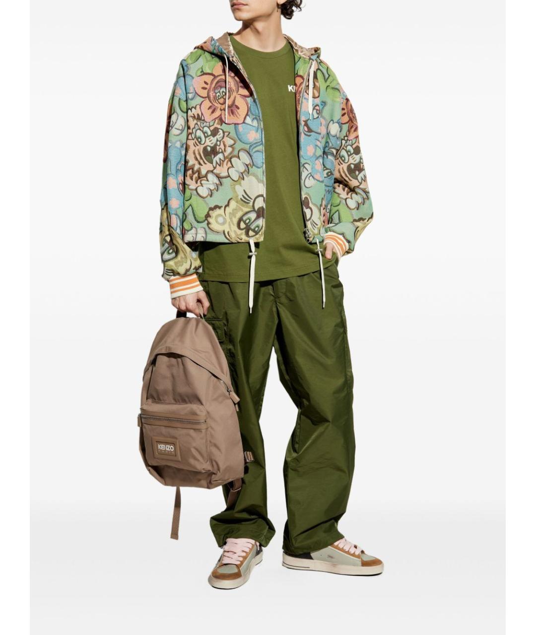 KENZO Зеленая хлопковая футболка, фото 2