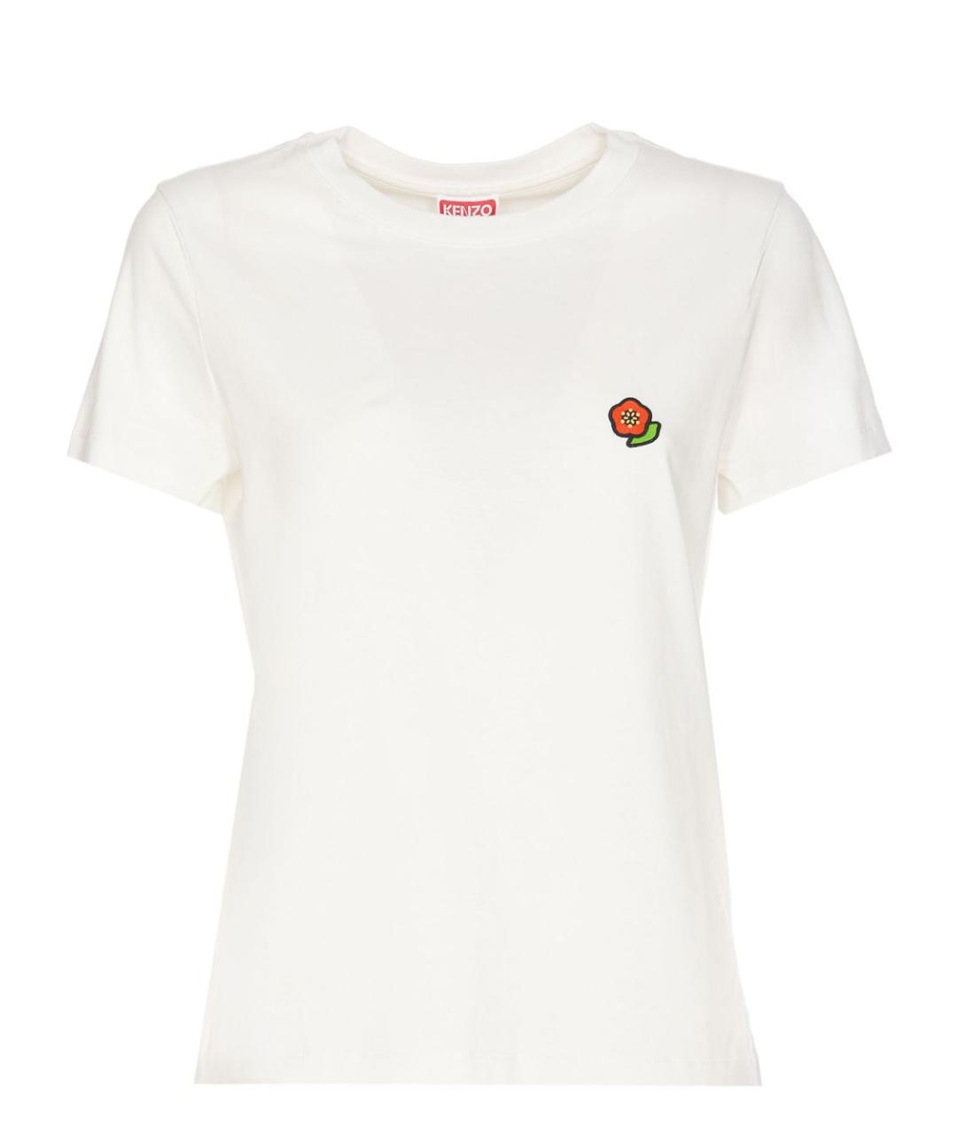 KENZO Белая хлопковая футболка, фото 1