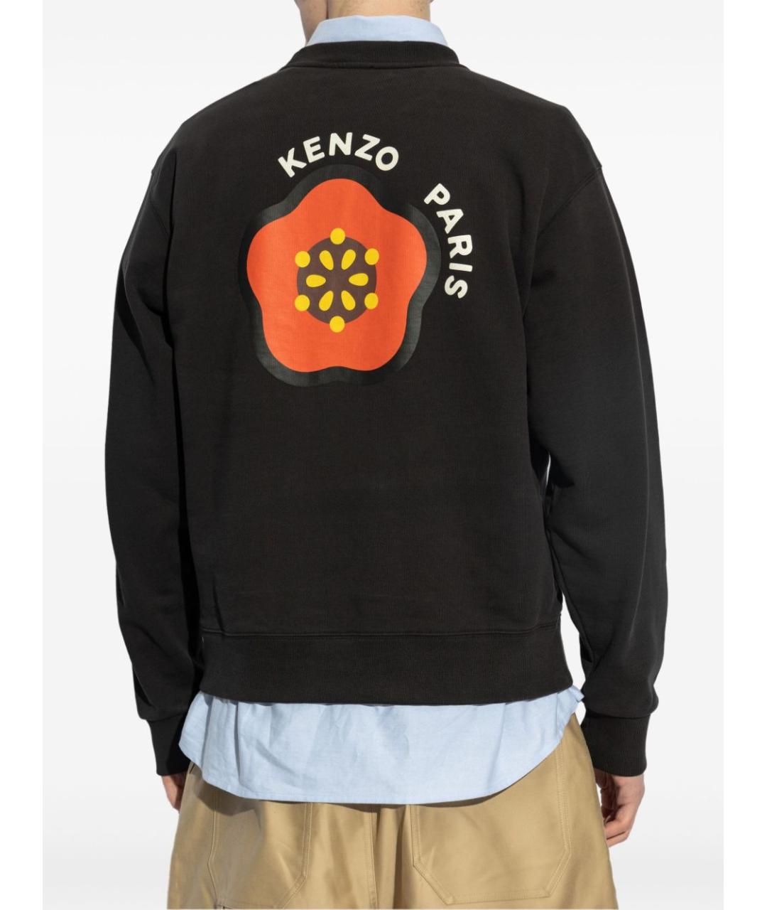 KENZO Черный хлопковый джемпер / свитер, фото 3