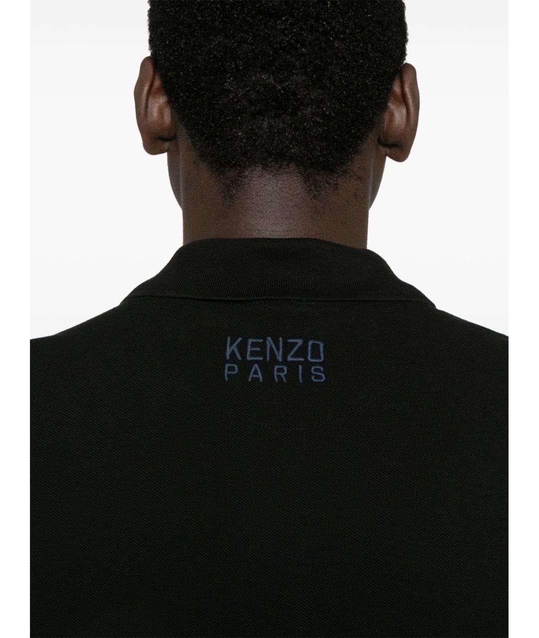 KENZO Черная хлопковая футболка, фото 4