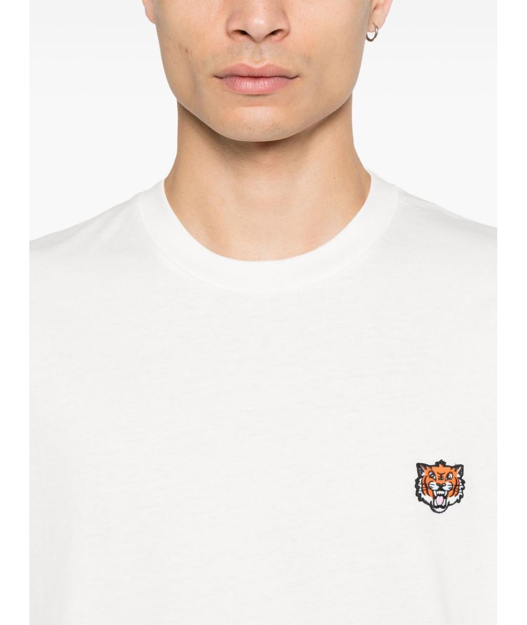 KENZO Белая хлопковая футболка, фото 2