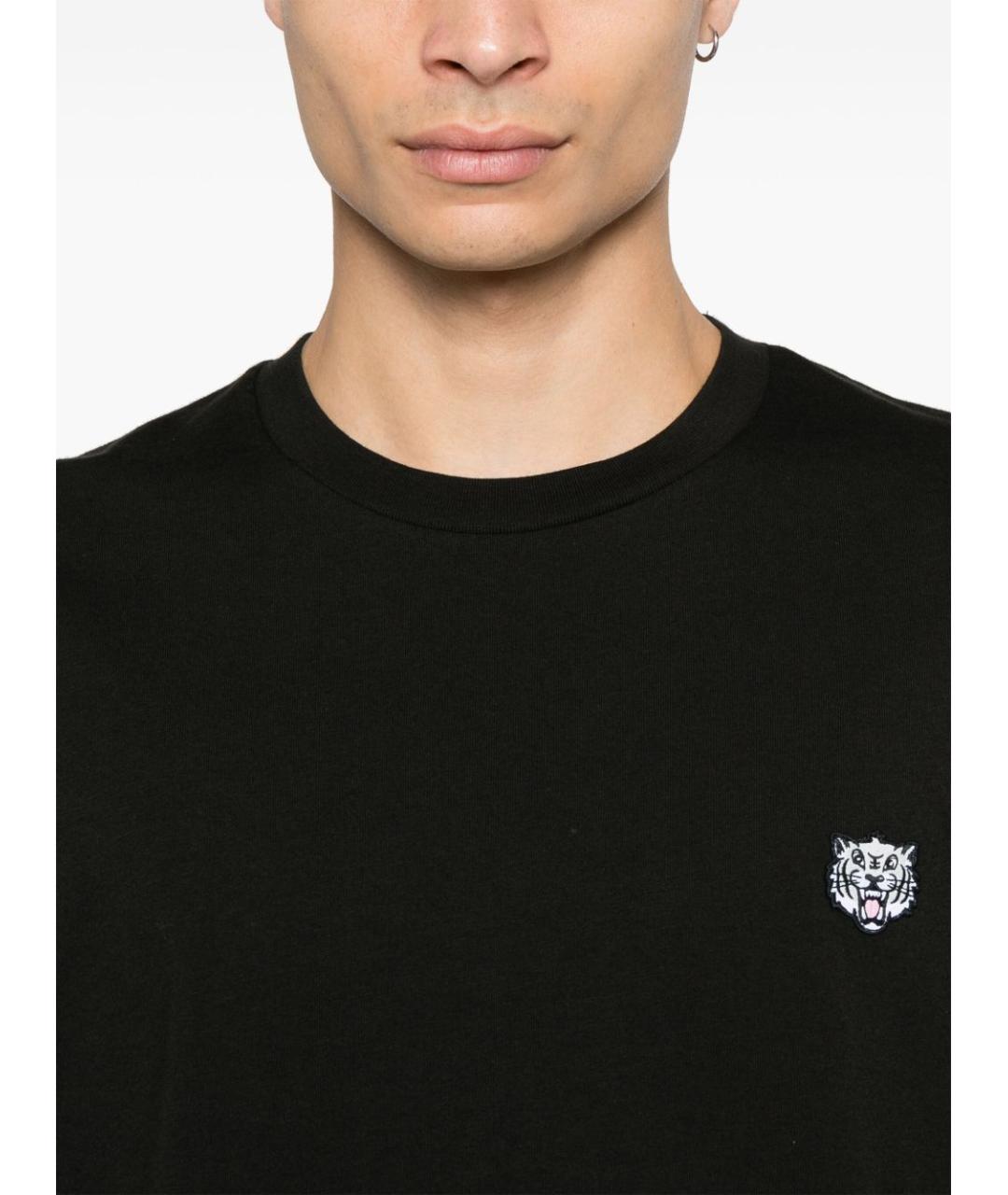 KENZO Черная хлопковая футболка, фото 3
