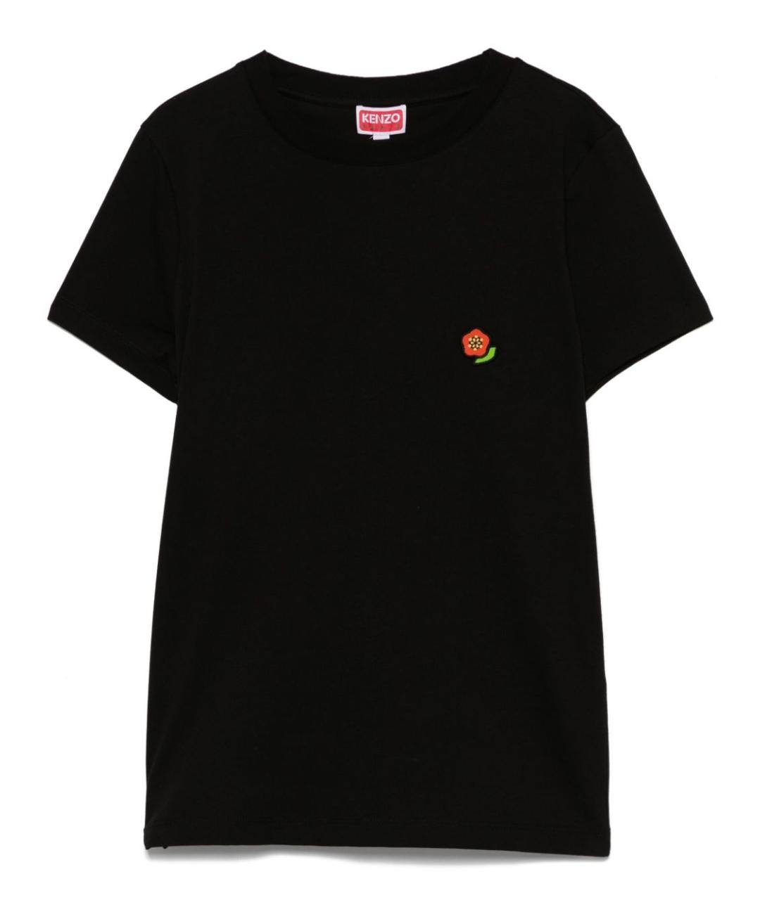 KENZO Черная хлопковая футболка, фото 1