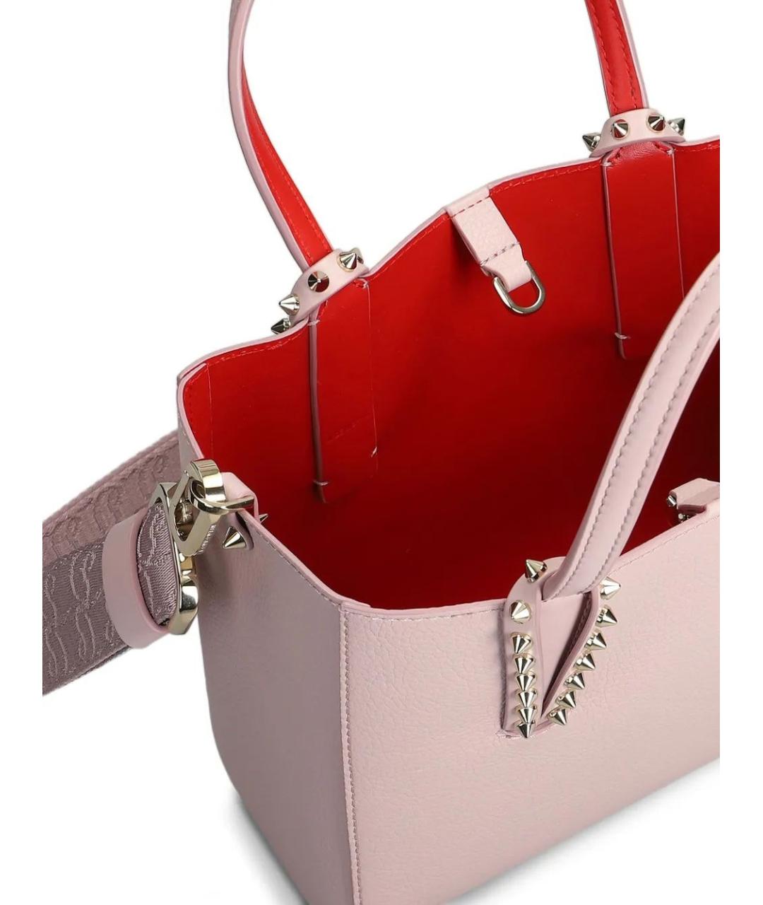 CHRISTIAN LOUBOUTIN Розовая кожаная сумка тоут, фото 4