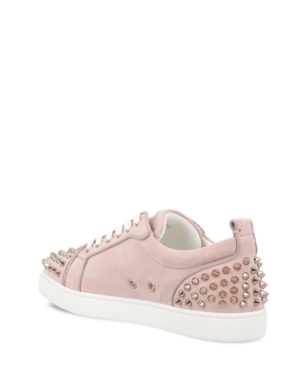 CHRISTIAN LOUBOUTIN Розовые замшевые кеды, фото 3