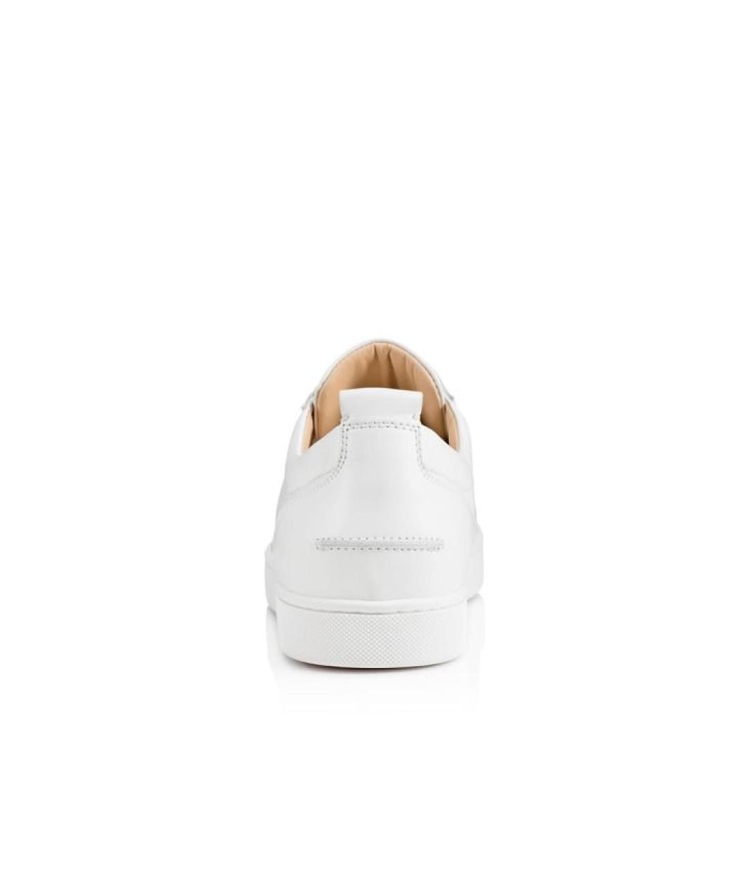 CHRISTIAN LOUBOUTIN Белые кожаные низкие кроссовки / кеды, фото 3
