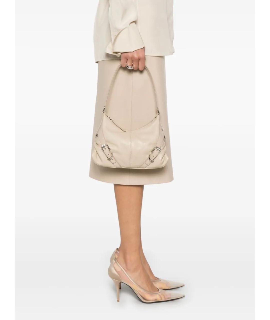 GIVENCHY Бежевая кожаная сумка через плечо, фото 2