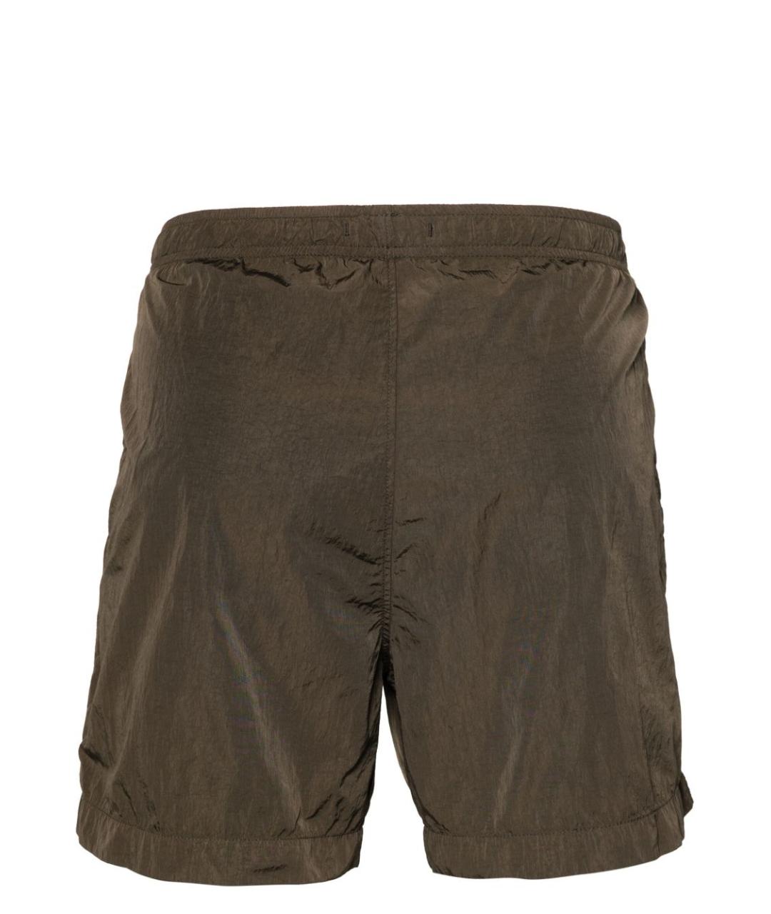 CP COMPANY Коричневые полиамидовые шорты, фото 2