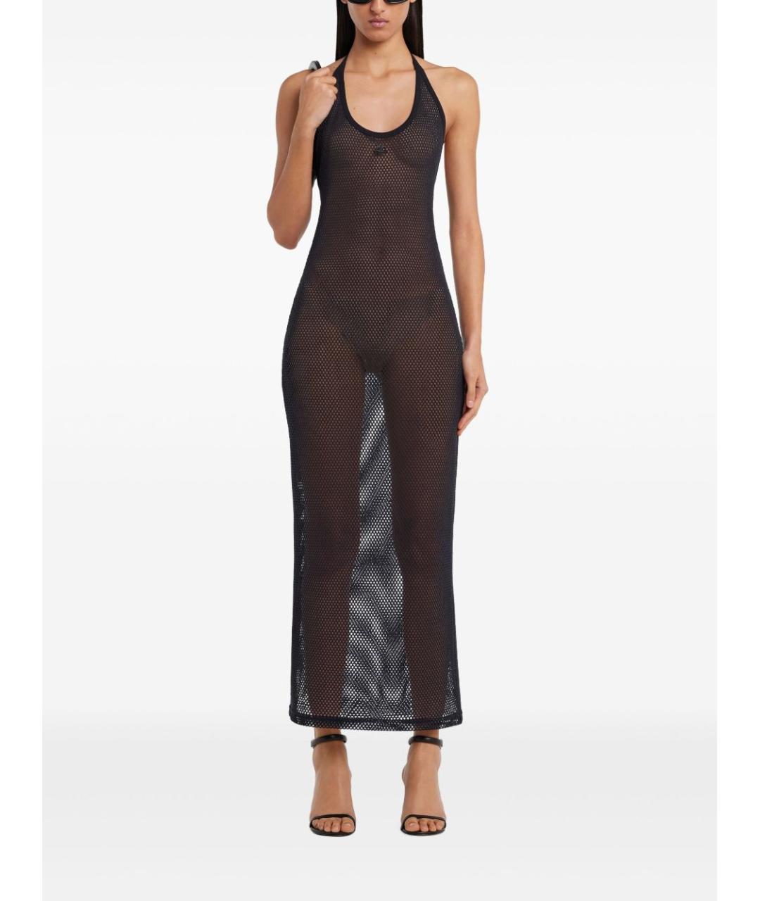 COURREGES Черное хлопковое повседневное платье, фото 3
