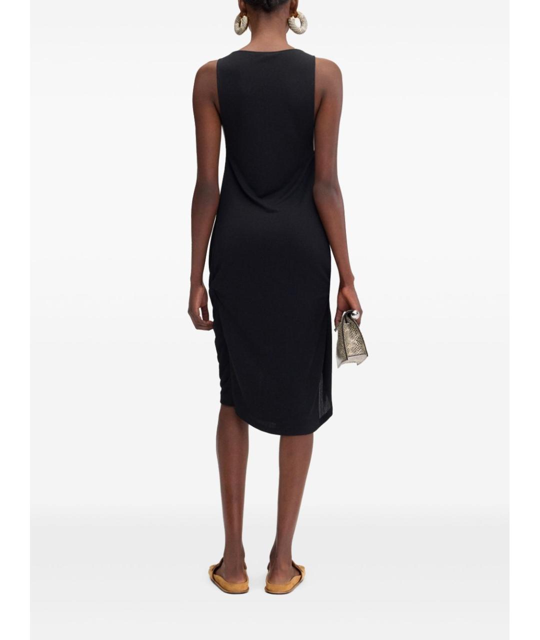 JACQUEMUS Черное полиэстеровое повседневное платье, фото 4