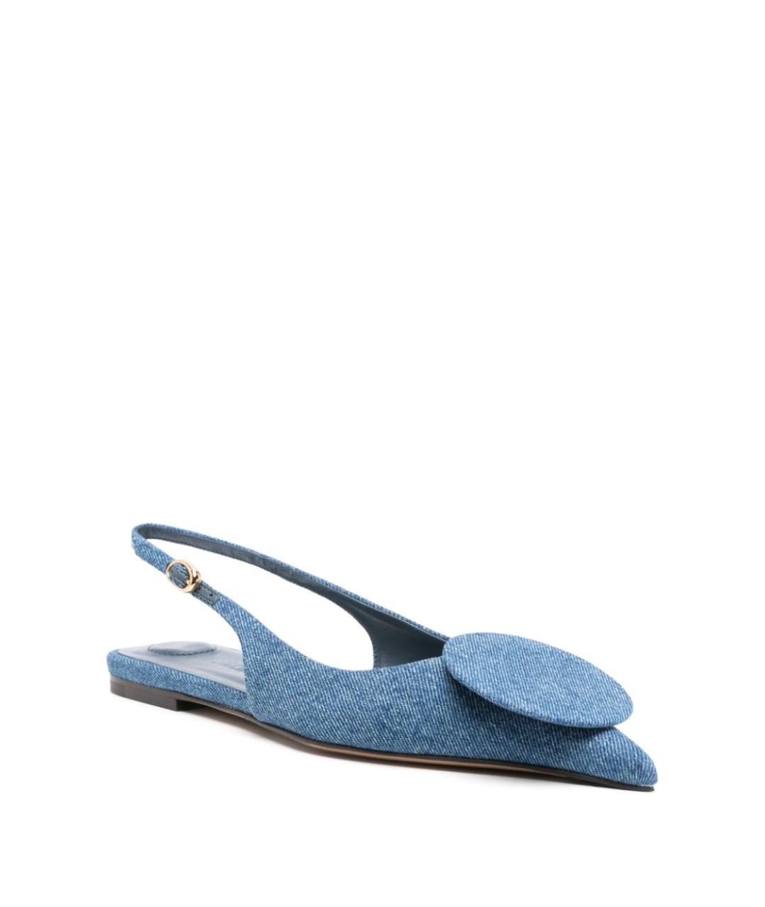 JACQUEMUS Синие текстильные мюли, фото 4