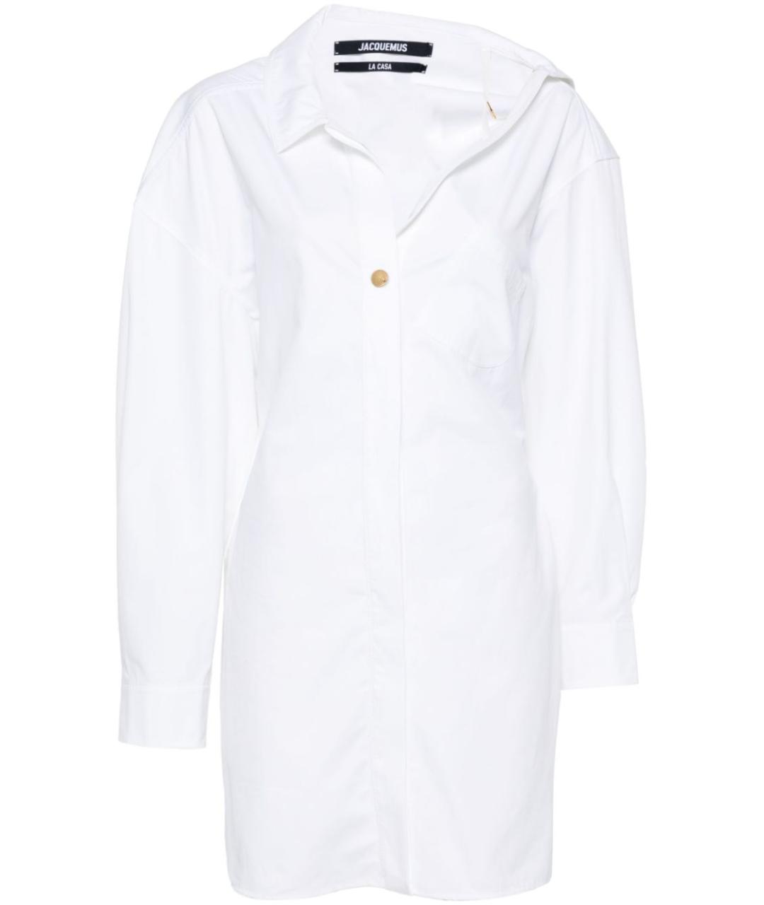 JACQUEMUS Белое хлопковое повседневное платье, фото 1