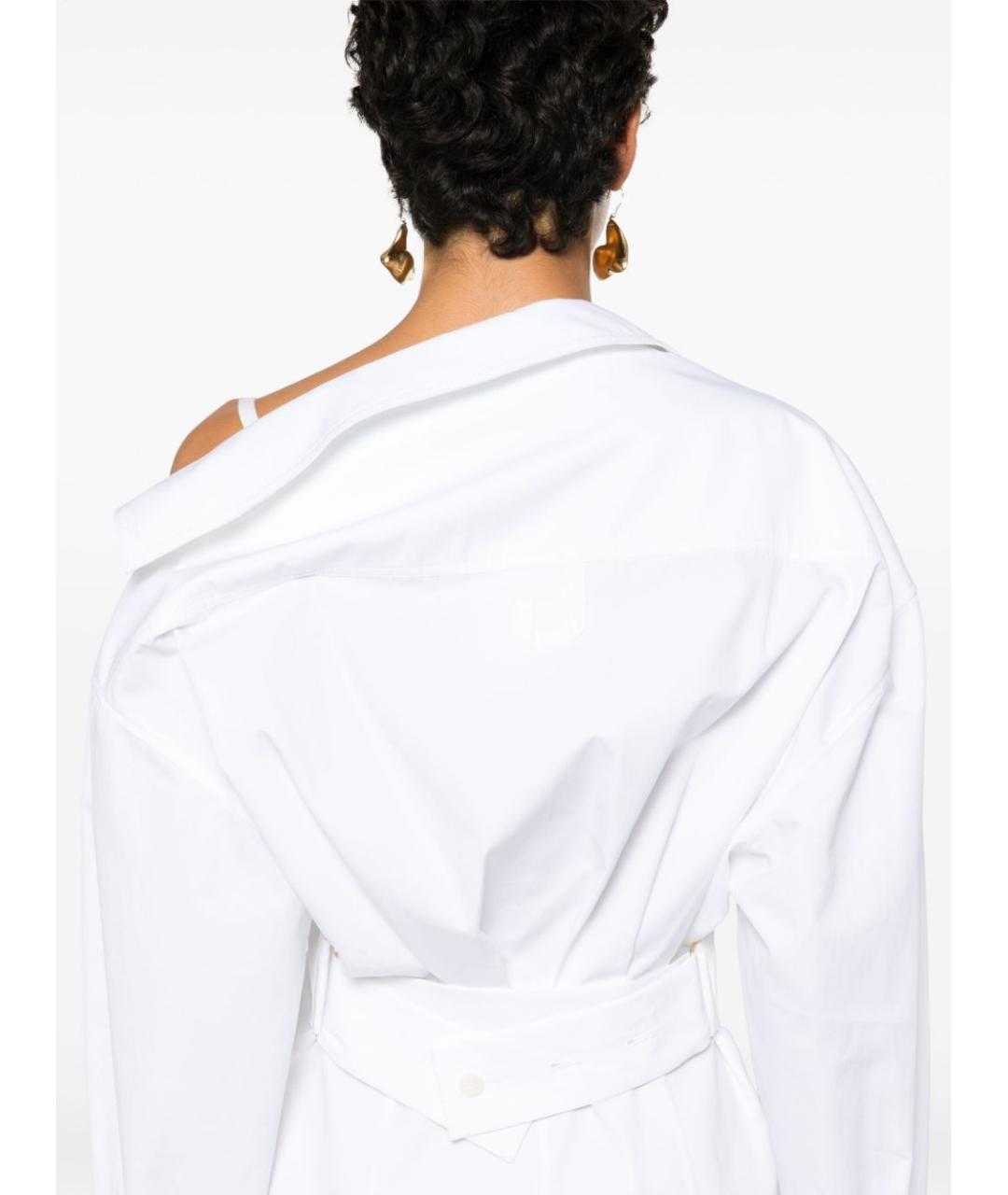 JACQUEMUS Белое хлопковое повседневное платье, фото 2