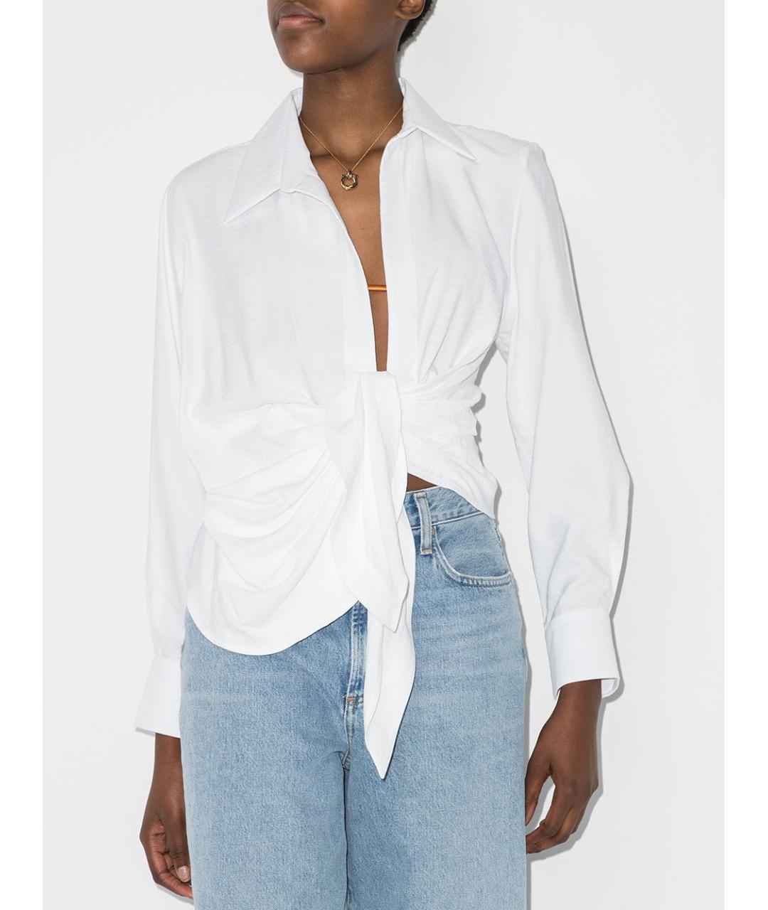 JACQUEMUS Белая полиамидовая рубашка, фото 2