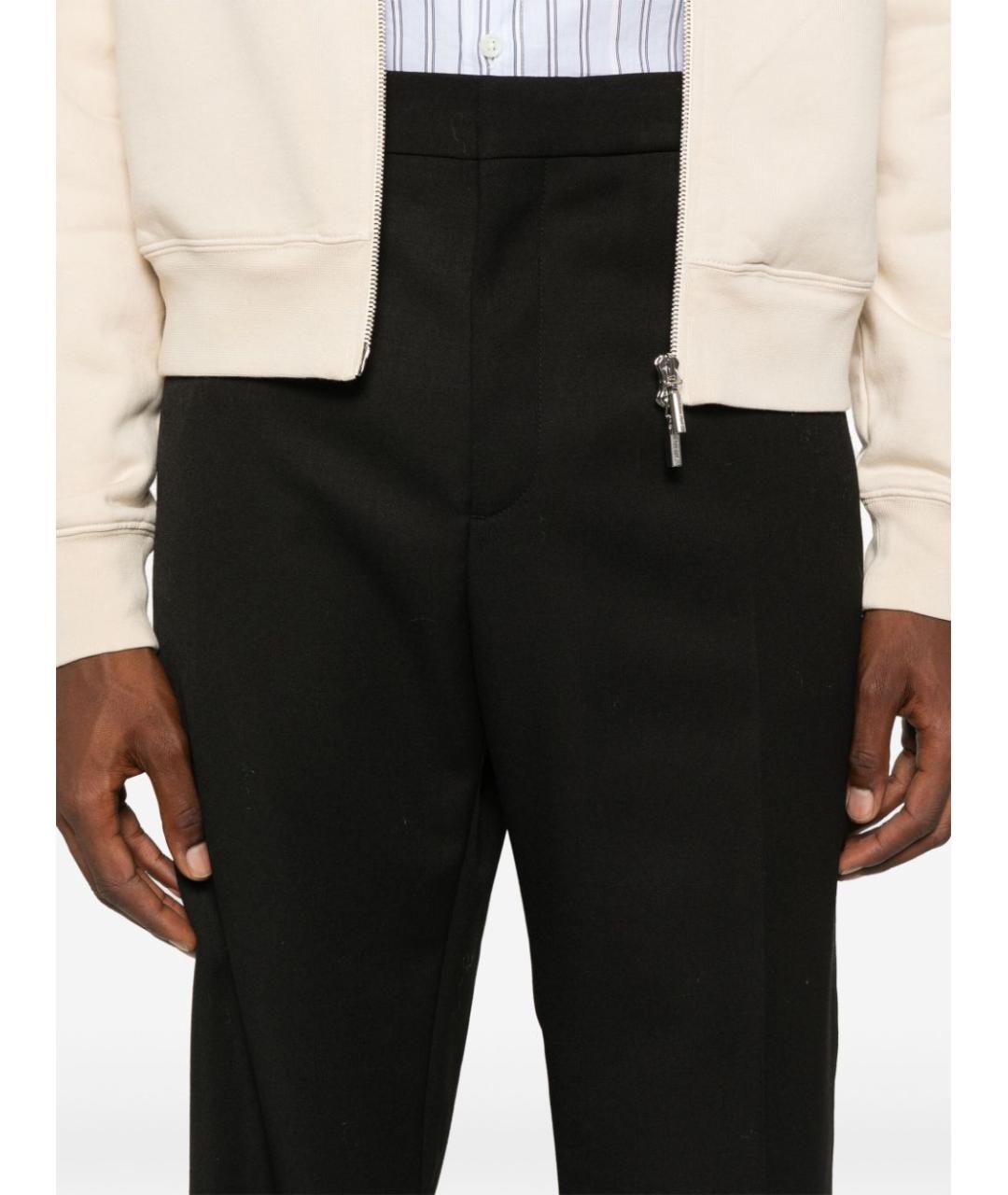 JACQUEMUS Черные шерстяные повседневные брюки, фото 2