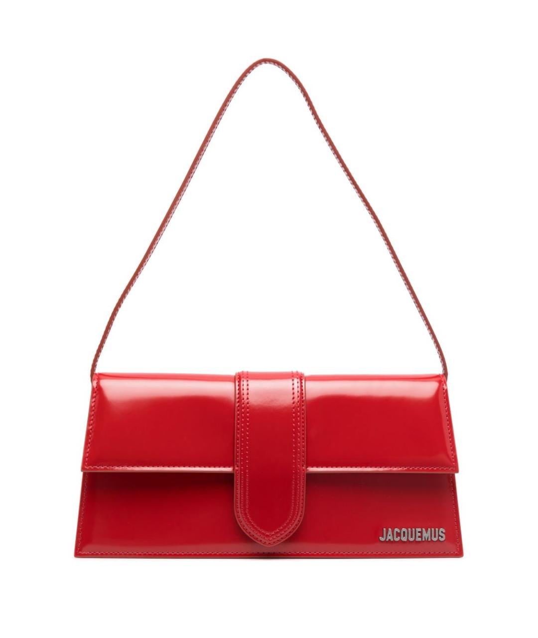 JACQUEMUS Красная кожаная сумка через плечо, фото 1