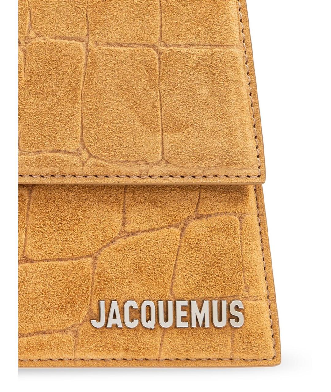 JACQUEMUS Бежевая кожаная сумка через плечо, фото 2