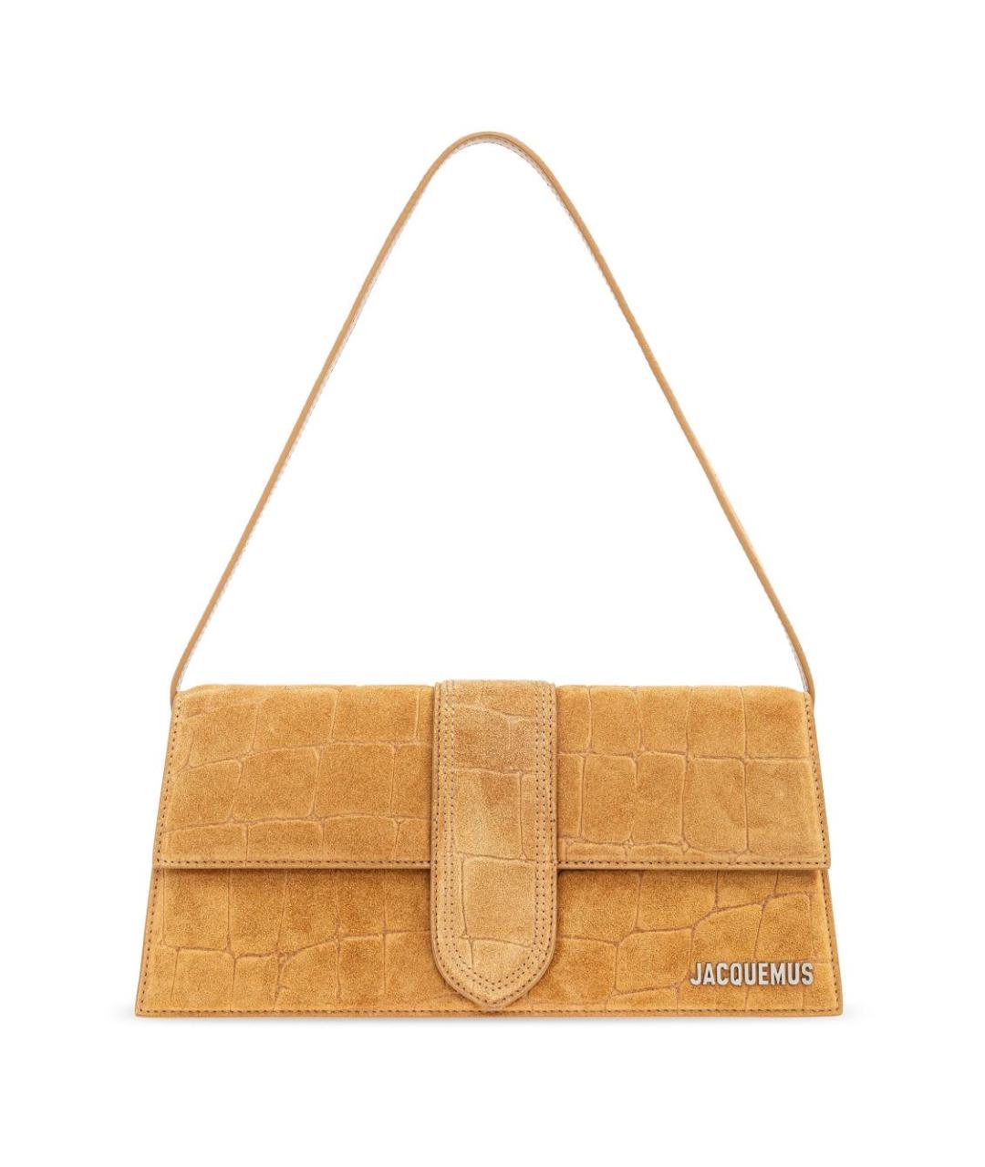 JACQUEMUS Бежевая кожаная сумка через плечо, фото 1