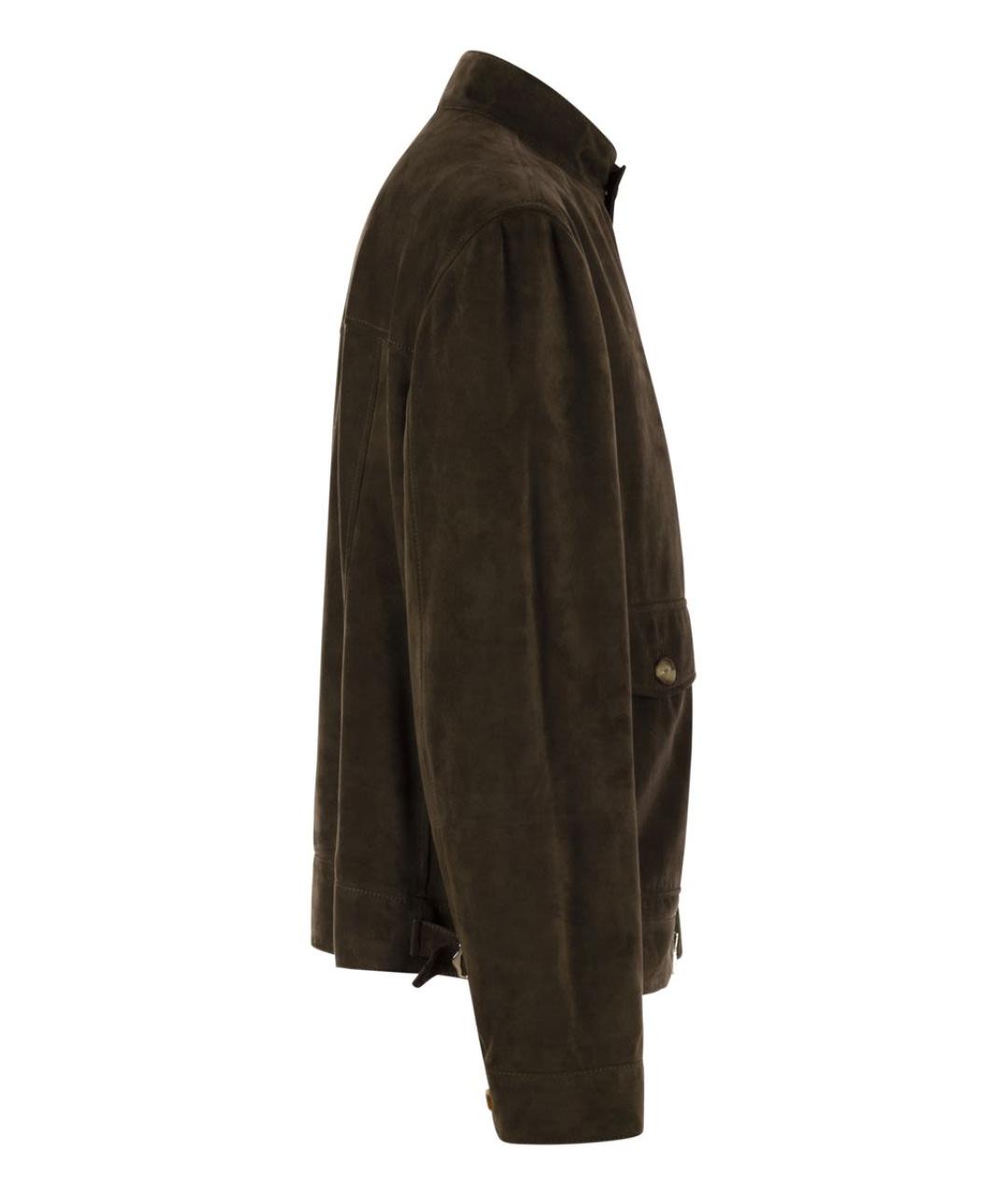 BRUNELLO CUCINELLI Коричневая замшевая куртка, фото 3
