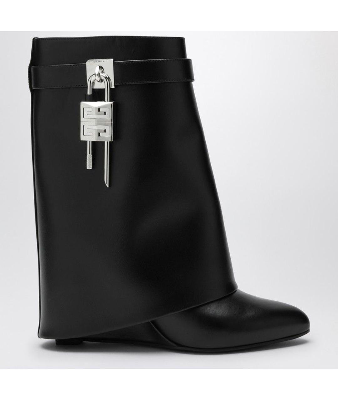 GIVENCHY Черные кожаные сапоги, фото 6
