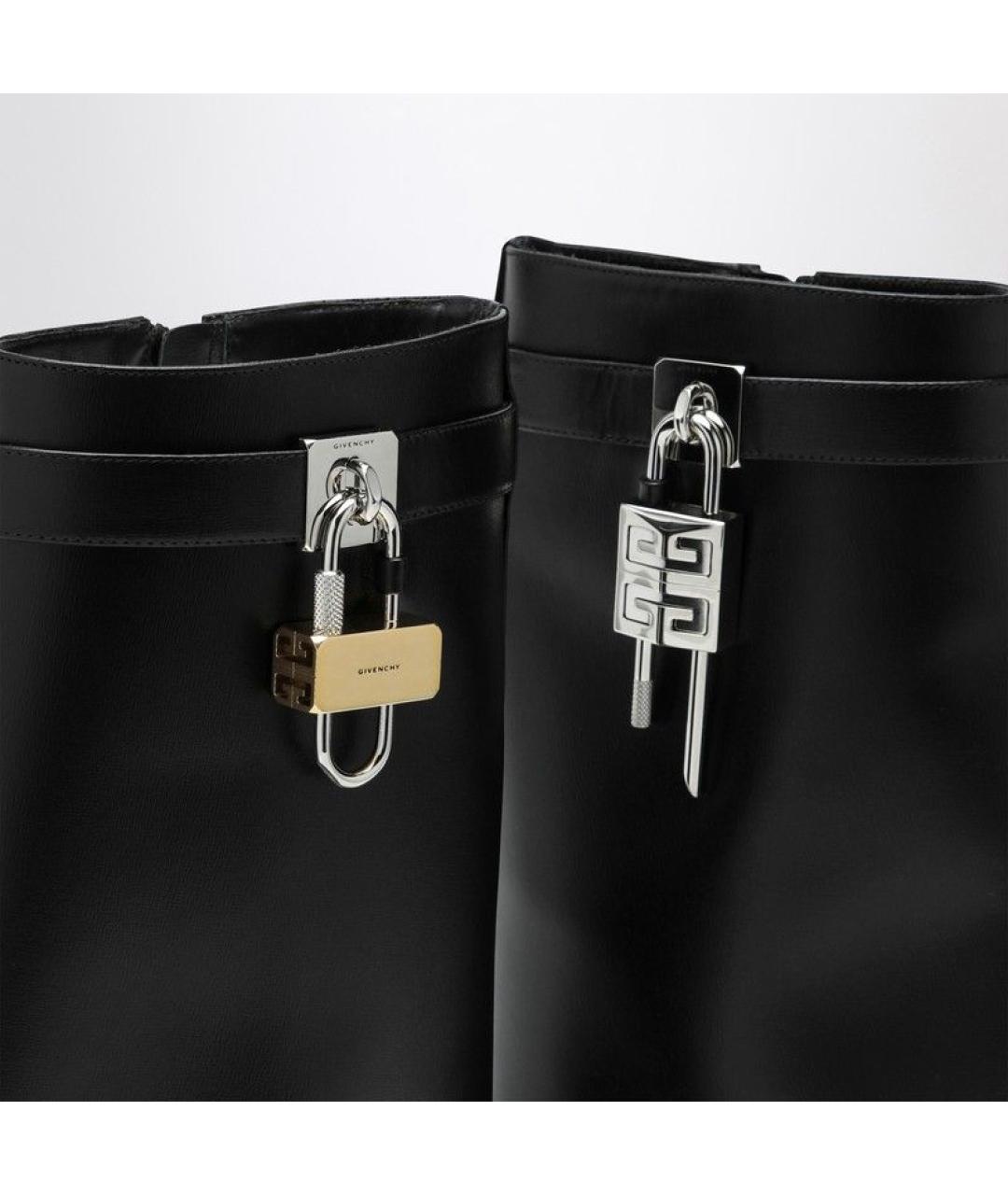 GIVENCHY Черные кожаные сапоги, фото 5