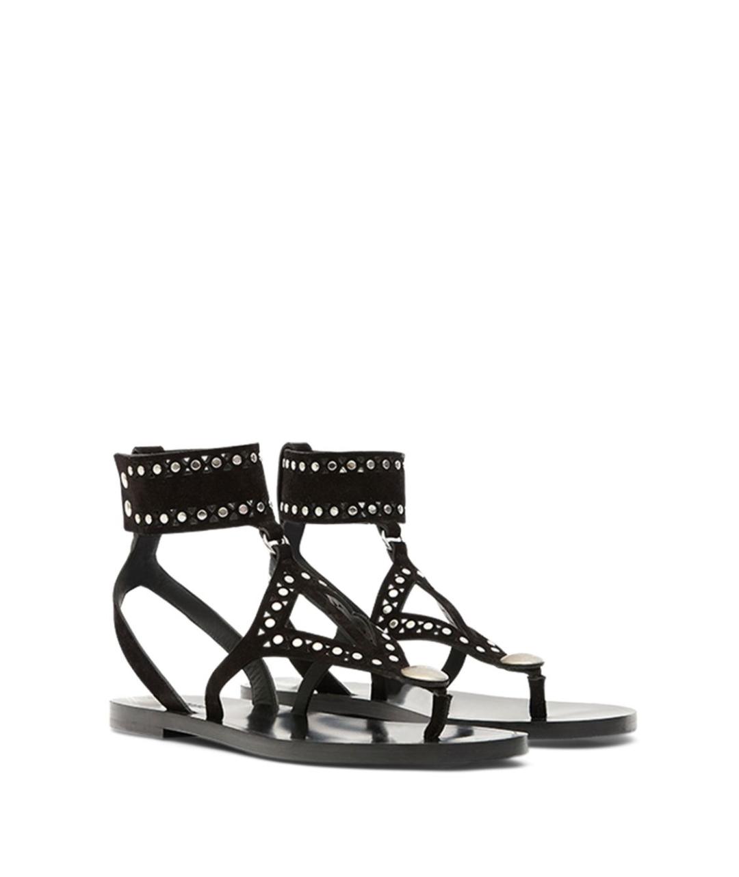 ISABEL MARANT Черные кожаные сандалии, фото 4