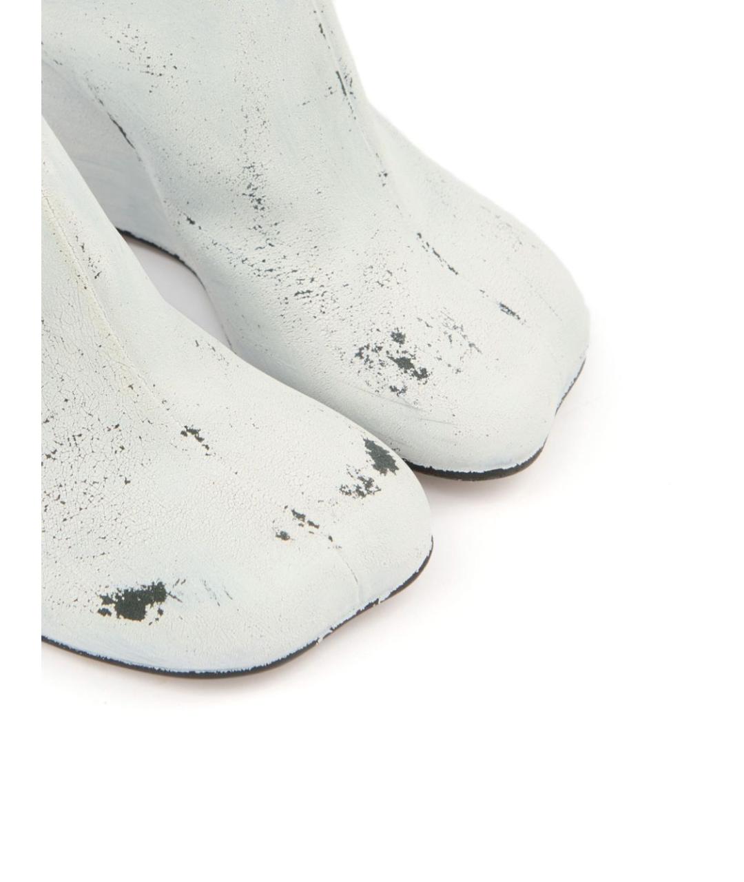 MM6 MAISON MARGIELA Белые кожаные сабо, фото 5