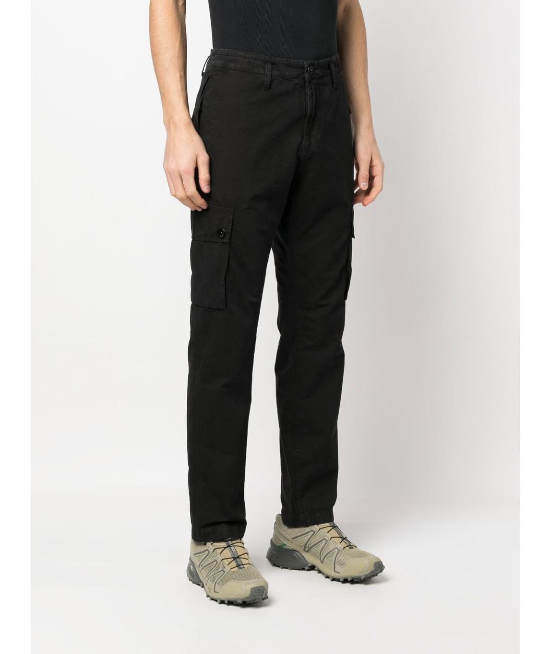 STONE ISLAND Черные хлопковые джинсы скинни, фото 4