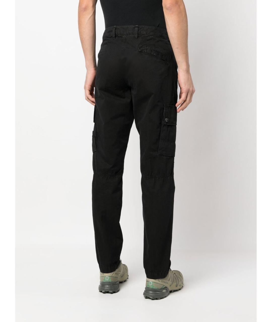 STONE ISLAND Черные хлопковые джинсы скинни, фото 2