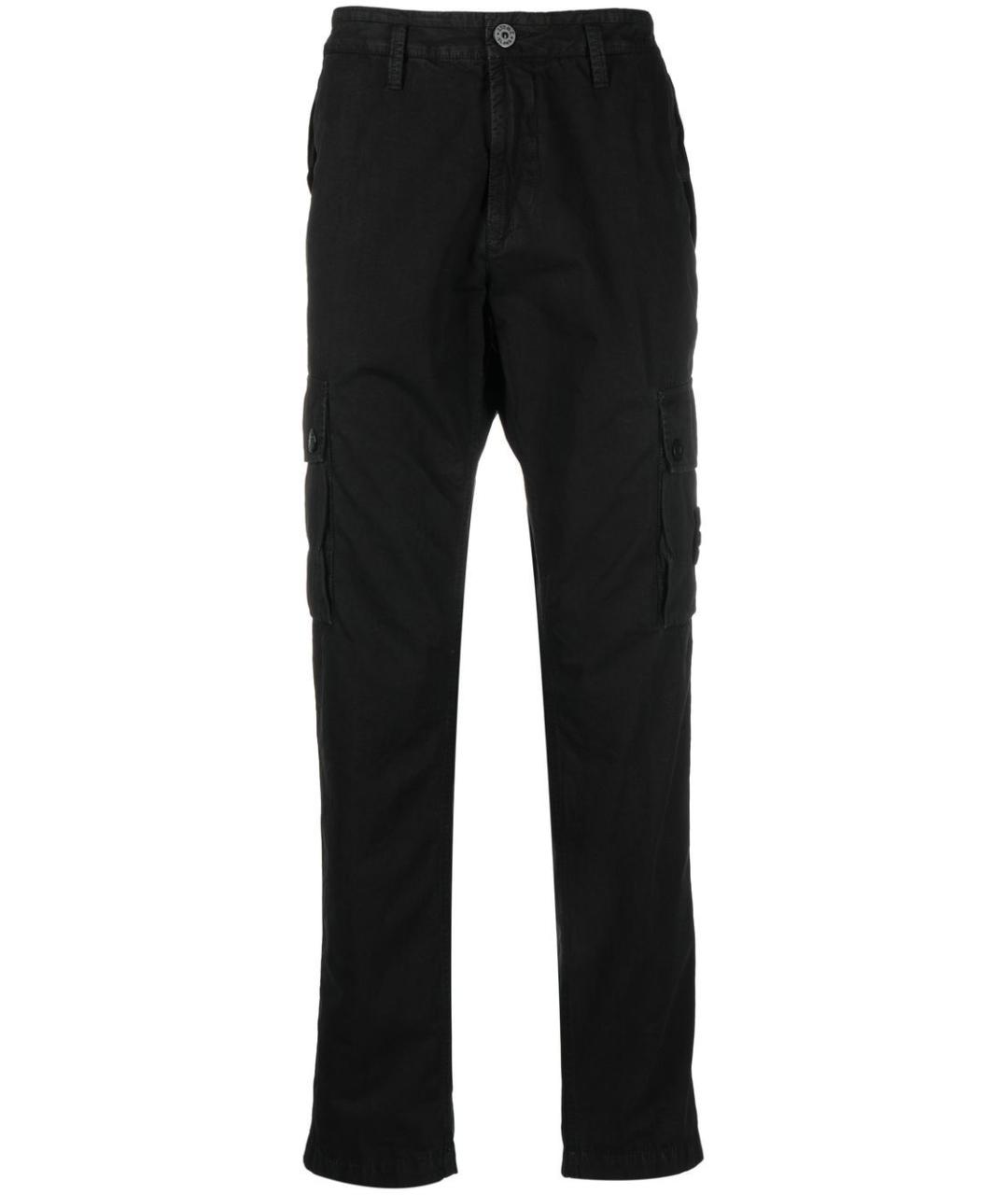 STONE ISLAND Черные хлопковые джинсы скинни, фото 1