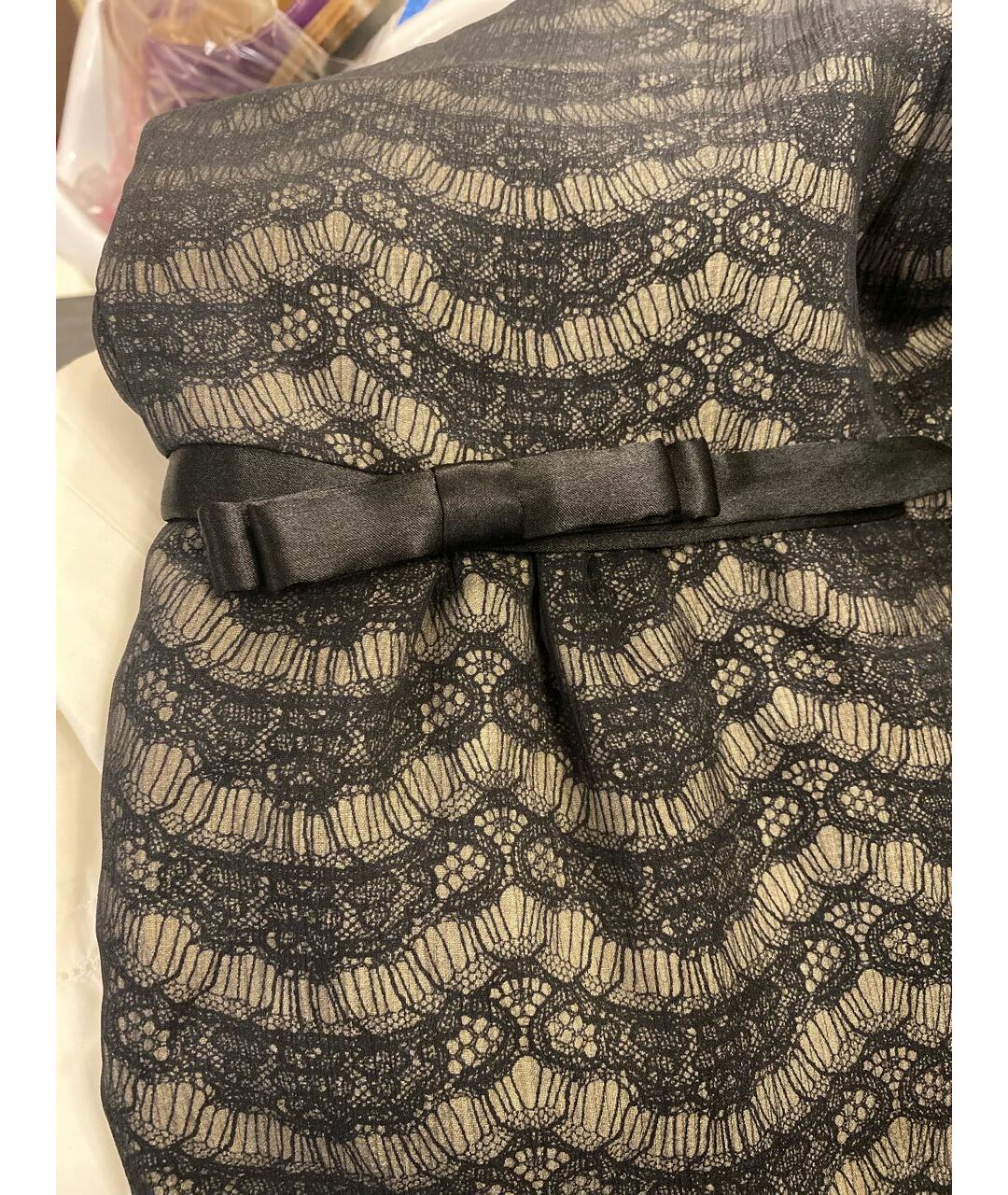ARMANI COLLEZIONI Черное шелковое коктейльное платье, фото 4
