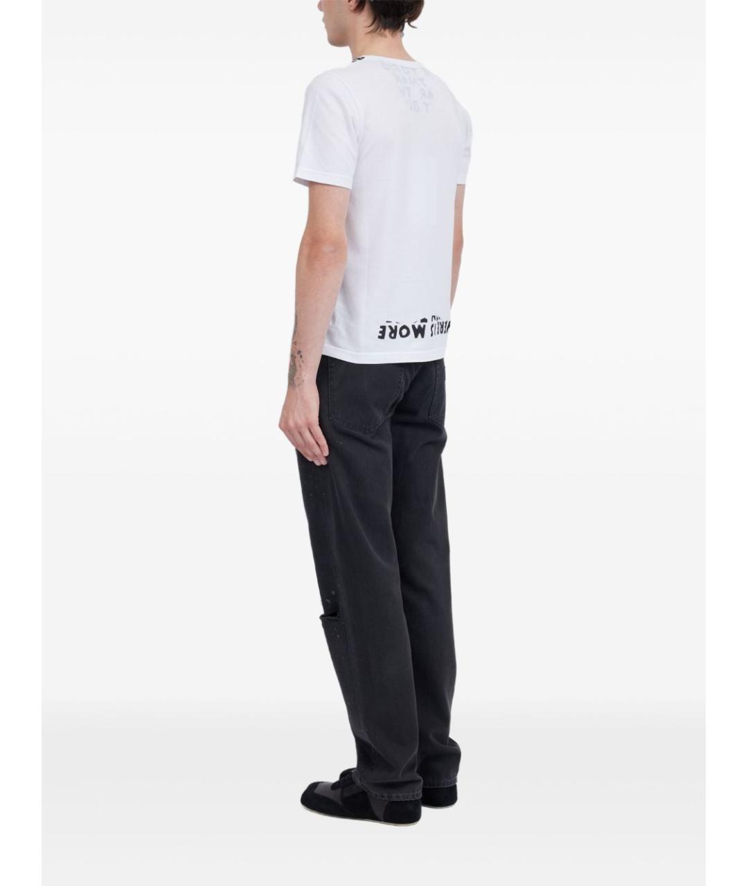 MAISON MARGIELA Белая хлопковая футболка, фото 4