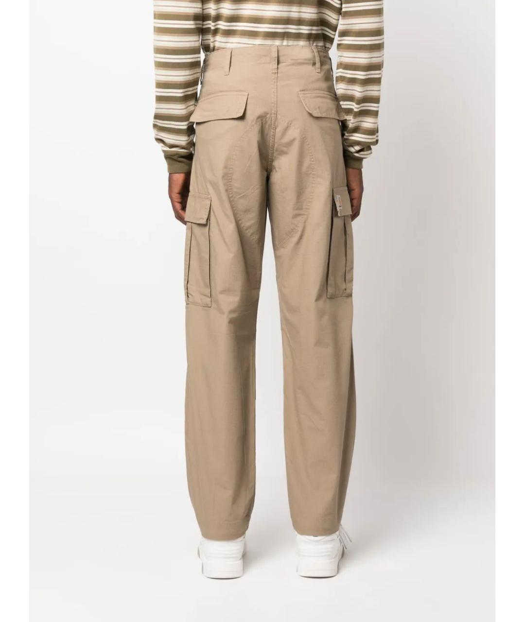 CARHARTT WIP Бежевые полиэстеровые повседневные брюки, фото 4