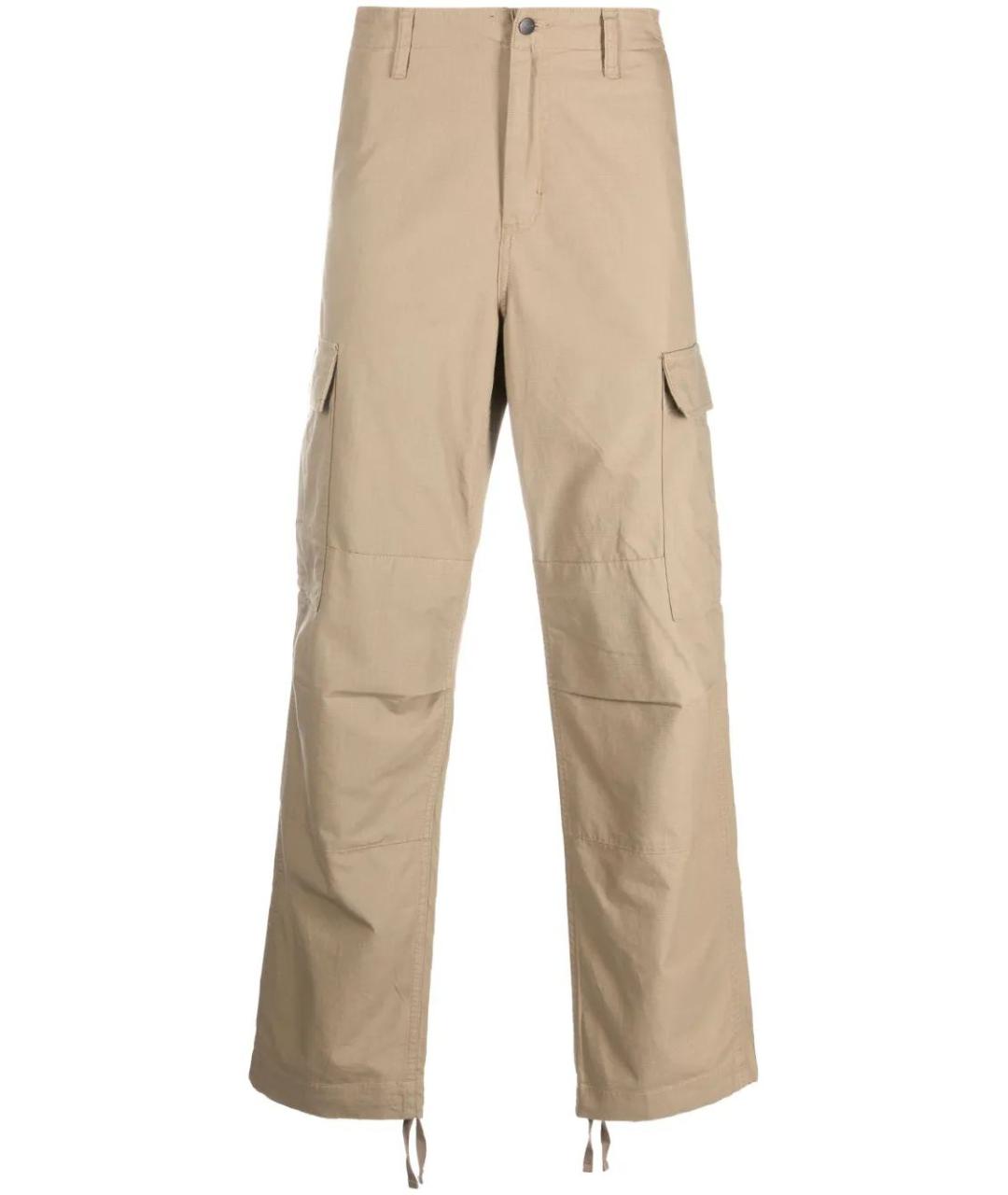 CARHARTT WIP Бежевые полиэстеровые повседневные брюки, фото 1