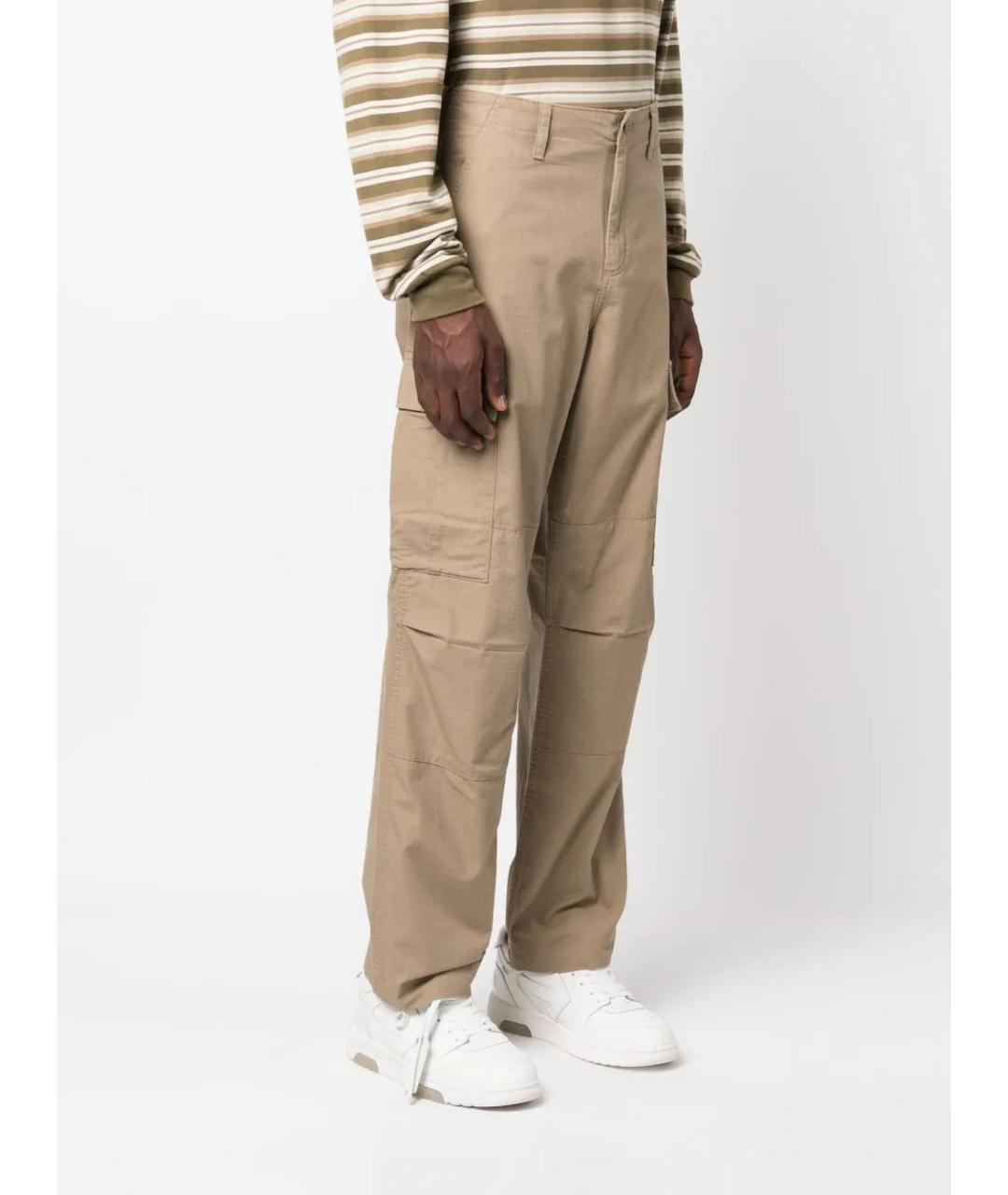 CARHARTT WIP Бежевые полиэстеровые повседневные брюки, фото 3