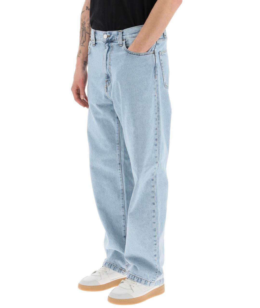 CARHARTT WIP Голубые полиэстеровые повседневные брюки, фото 4