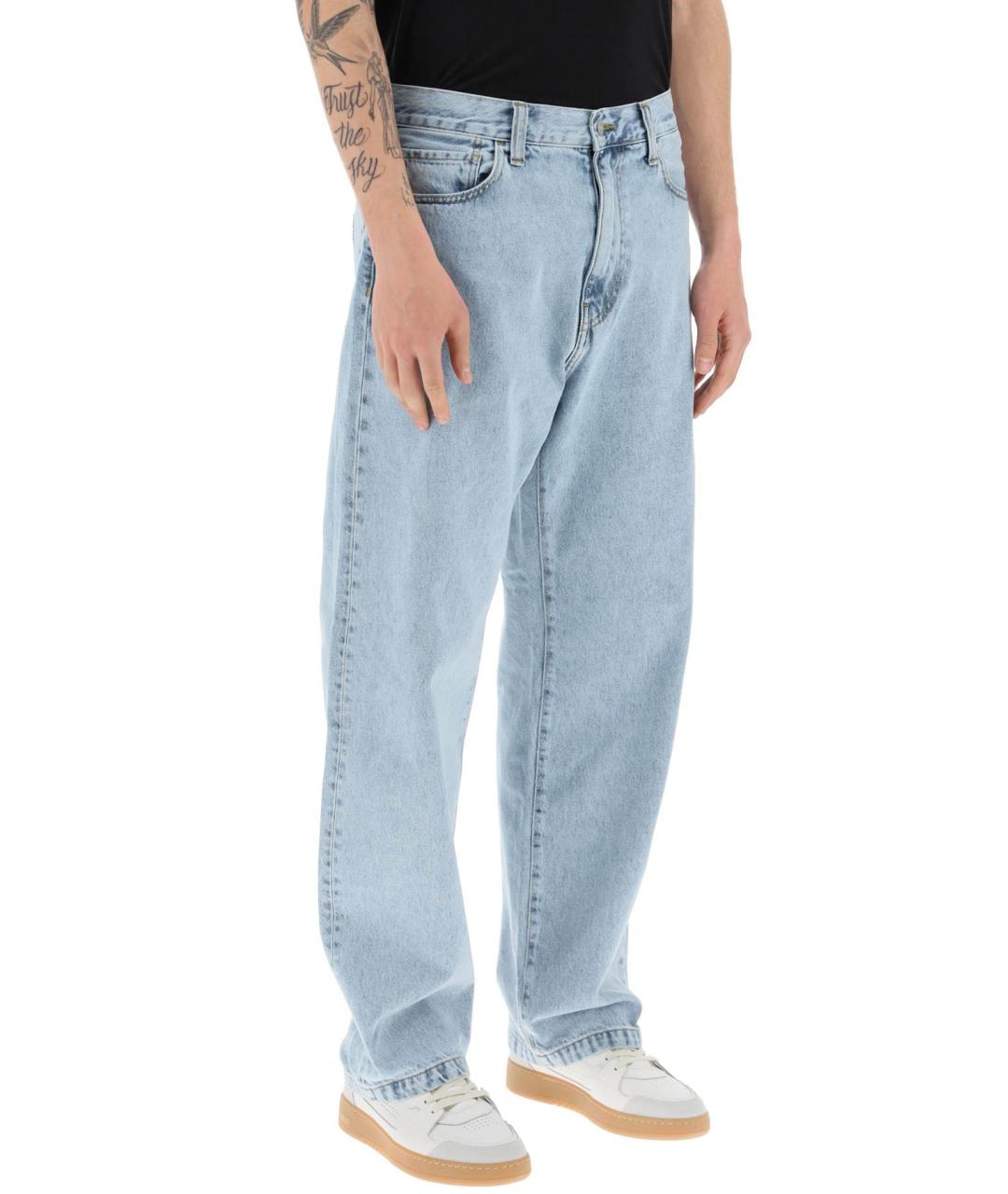 CARHARTT WIP Голубые полиэстеровые повседневные брюки, фото 2