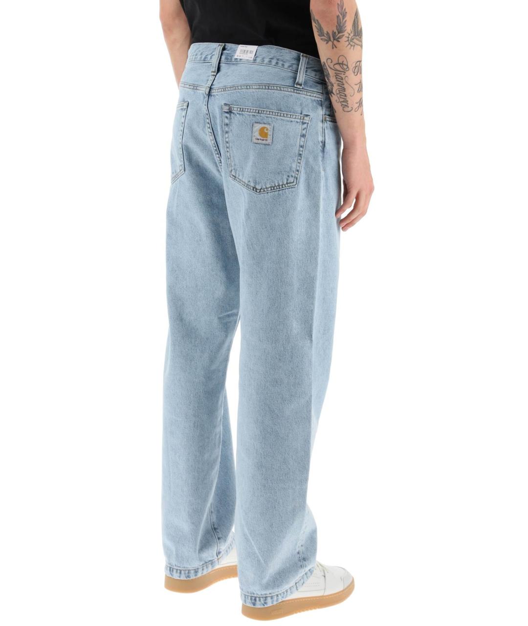 CARHARTT WIP Голубые полиэстеровые повседневные брюки, фото 3