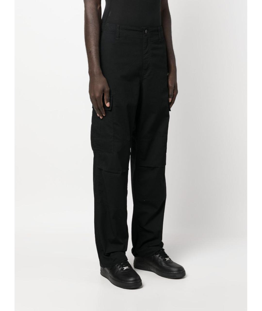 CARHARTT WIP Черные хлопковые повседневные брюки, фото 3