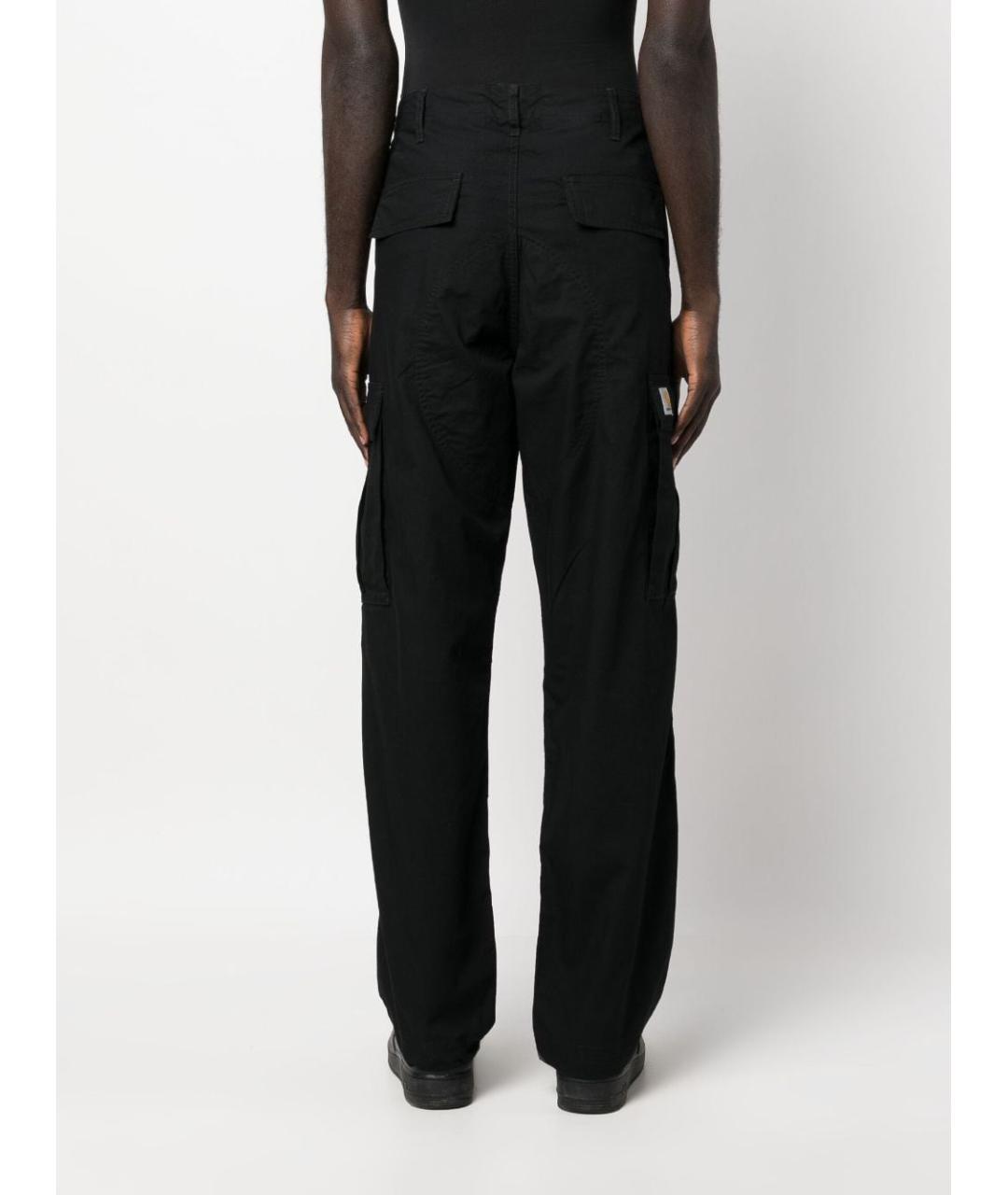 CARHARTT WIP Черные хлопковые повседневные брюки, фото 4