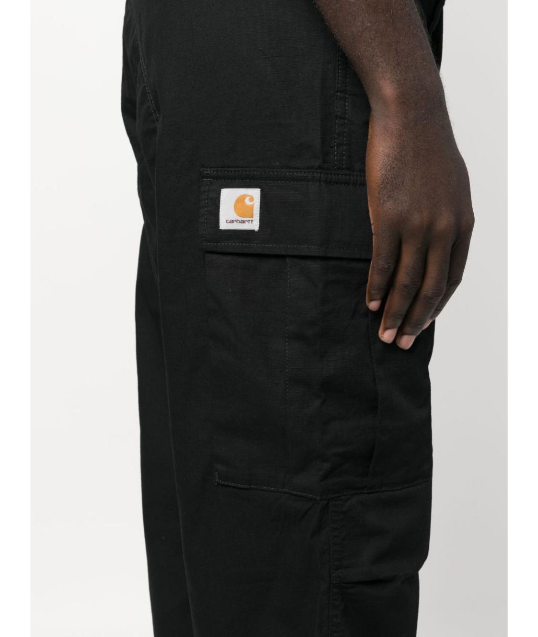 CARHARTT WIP Черные хлопковые повседневные брюки, фото 5