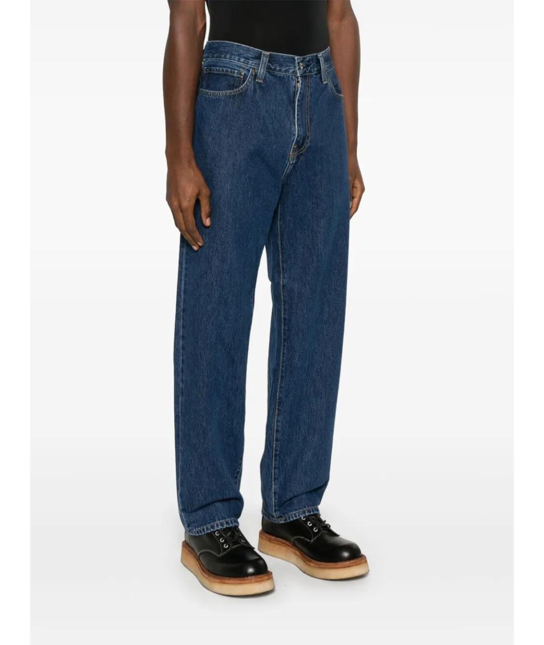 CARHARTT WIP Синие полиэстеровые повседневные брюки, фото 5