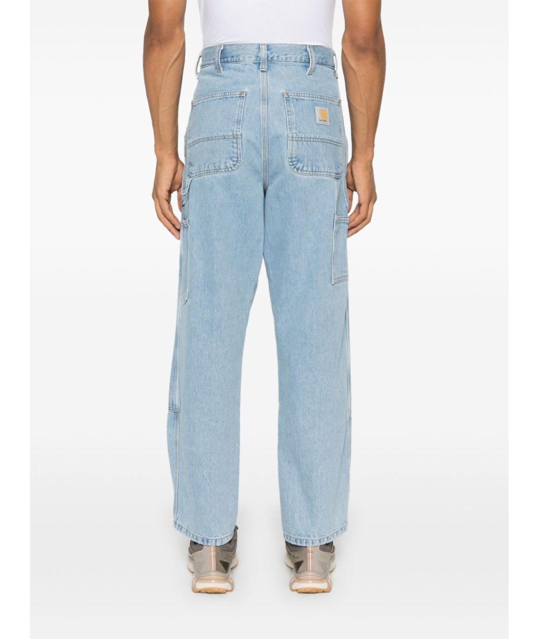 CARHARTT WIP Голубые полиэстеровые повседневные брюки, фото 4